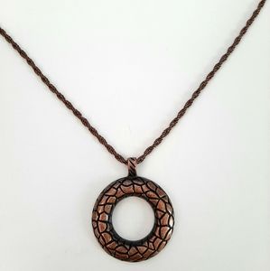 Bronze Copper Color O Ring Necklace